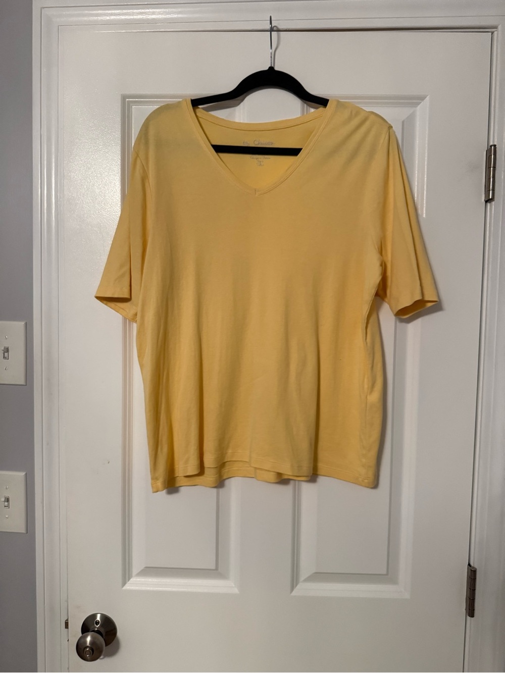 Chico's | Yellow Short Sleeve 100% Cotton Tee | Size